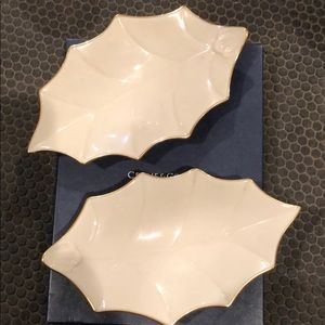 Lenox leaf dish pair